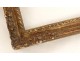 Small gilded carved wood antique flowers frame Regency frame eighteenth century