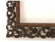 Cadre bois sculpté feuilles vigne raisins antique french frame XIXè siècle