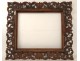 Cadre bois sculpté feuilles vigne raisins antique french frame XIXè siècle