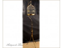 Bird cage golden brass origin Germany, 20th