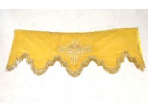 Altar antependium embroidered silk son nineteenth century church silver gold