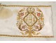 Altar antependium embroidered silk gold silver flowers IHS nineteenth church