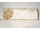 Altar antependium embroidered silk gold silver flowers IHS nineteenth church