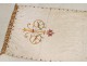 Altar antependium embroidered damask silk flowers IHS nineteenth church