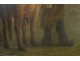 HST exceptionally large table JC.Teilliet oxen peasant painting XIX