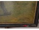 HST exceptionally large table JC.Teilliet oxen peasant painting XIX