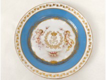 Sevres Porcelain plate Louis Philippe cherubs castle nineteenth Tuileries