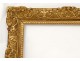 Carved wooden frame stuccoed golden shells french antique frame eighteenth century