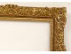 Carved wooden frame stuccoed golden shells french antique frame eighteenth century