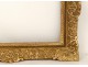 Carved wooden frame stuccoed golden shells french antique frame eighteenth century