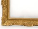 Carved wooden frame stuccoed golden shells french antique frame eighteenth century