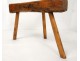 Savoyard rustic pine wood stool Popular Art french antique stool nineteenth