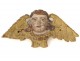 Sculpture polychrome carved angel cherub putti head seventeenth century