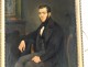 HST painting portrait notable bourgeois man A.Goy Breton nineteenth school