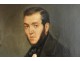 HST painting portrait notable bourgeois man A.Goy Breton nineteenth school