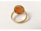 18k solid gold ring 750 cameo portrait young woman gold ring twentieth