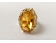 Ring 18K solid gold eagle gold ring citrine twentieth century head