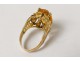 Ring 18K solid gold eagle gold ring citrine twentieth century head