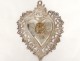 Heart devotion heart marie monogram silver cherub nineteenth century