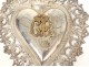 Heart devotion heart marie monogram silver cherub nineteenth century