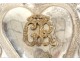 Heart devotion heart marie monogram silver cherub nineteenth century