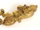 3 gilt bronze curtain tiebacks woman mascaron Napoleon III nineteenth shells