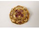 Parure or massif bracelet broche boucles oreille améthyste Napoléon III 19è