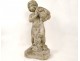 Superb Carrara marble statue cherub Love fruit bunches grapes XIX