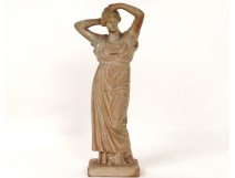 Sculpture statuette grès Beauvaisie jeune femme Charles Gréber XIXè siècle