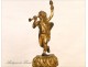 Watch stand gilt bronze Putti, Crowned C, Louis XV, 18th