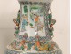 Pair of Chinese porcelain vases great characters Canton dragons 19th China