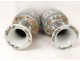 Pair of Chinese porcelain vases great characters Canton dragons 19th China