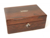 Rosewood jewelry box box box pearl french Napoleon III nineteenth