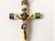 Croix pendentif argent massif Christ crucifix antique french cross XIXème