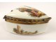 Boîte porcelaine Sèvres blason écusson décor antique personnages XIXème