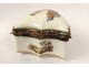 Boîte porcelaine Sèvres blason écusson décor antique personnages XIXème