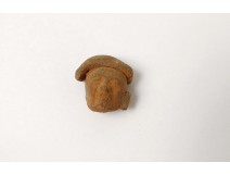 Small sculpture Columbian terracotta head character Van Leyden