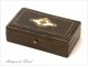 Wooden box, inlaid and polished brass, Napoleon III, 19th