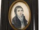 Miniature peinte portrait jeune homme Directoire painting XVIIIème siècle