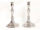 Pair of silver candlesticks candlesticks Louis XVIII bronze candlesticks