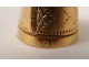 Dé à coudre or massif poinçon tête aigle hibou antique gold thimble XIXème