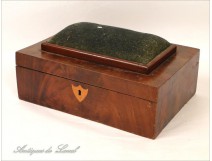 Sewing box Cuban mahogany, Restoration, 18th