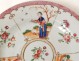 Plat porcelaine Compagnie des Indes famille rose personnages XVIIIè siècle