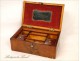 Sewing box or cabinet in mahogany and cherry, 19th