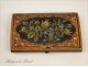 Box or case inlaid leather and tapestry, Charles X, the 19th