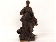 Queen Marie Leszczynska bronze sculpture Juno Coustou peacock nineteenth crown