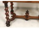 Table carved walnut Louis XIII twisted feet antique french seventeenth century