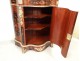 Bronze inlaid wood furniture caryatids supporting marble Napoleon III nineteenth