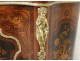 Bronze inlaid wood furniture caryatids supporting marble Napoleon III nineteenth