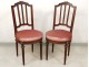 Louis XVI carved mahogany chairs Pair of Napoleon III gilt bronze XIXth century